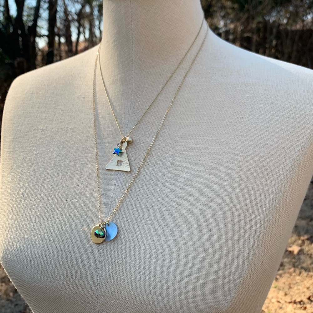 Hand Made Double Chain Galaxy Cosmic Necklace - Picture 5 of 12